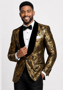 Gold Paisley & Black Velvet Dinner Jacket