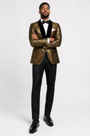 Gold Paisley & Black Velvet Dinner Jacket