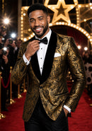 Gold Paisley & Black Velvet Dinner Jacket