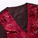 Men's Metallic Printed Vest Red - www.tuxedoaction.com