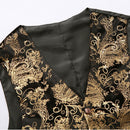 Men's Metallic Printed Vest Gold - www.tuxedoaction.com