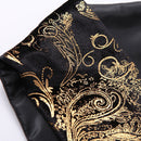 Men's Metallic Printed Vest Gold - www.tuxedoaction.com