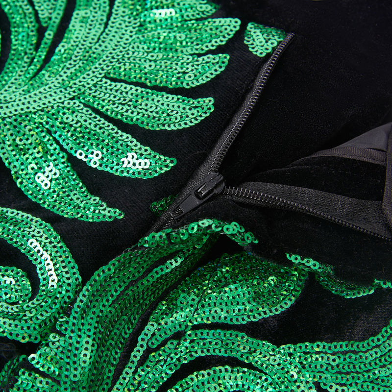 green sequin tuxedo details -3