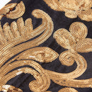 Pantalon homme brodé de luxe brillant doré