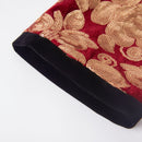 Pantalon homme brillant brodé de luxe doré et rouge