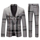 Plaid Light Grey Tuxedo