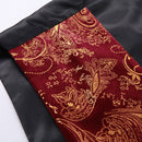 Men's Metallic Printed Vest Red-Gold - www.tuxedoaction.com