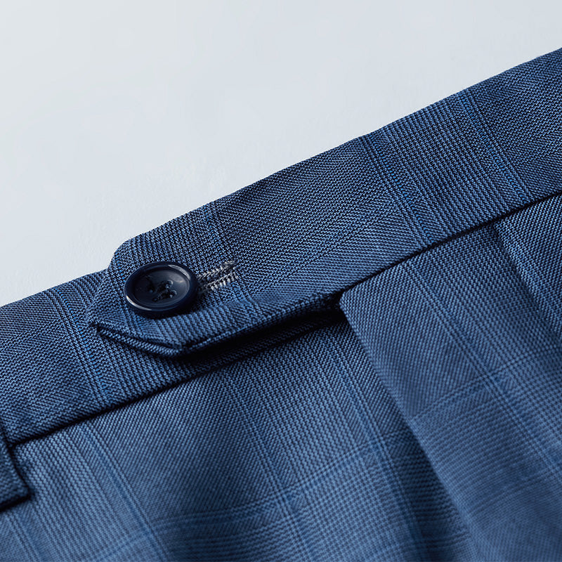 Subtile Grid Navy Blue Suit pant
