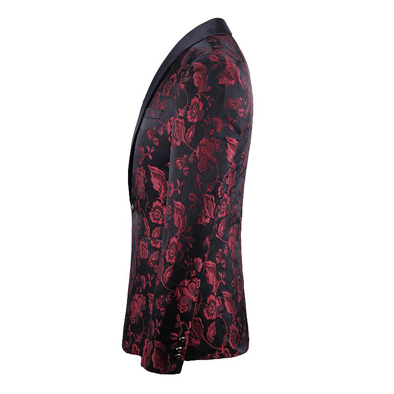 Men's Luxury Jacquard Tuxedo Red - www.tuxedoaction.com