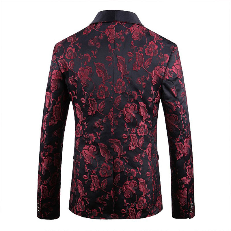 Men's Luxury Jacquard Tuxedo Red - www.tuxedoaction.com