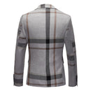 Plaid Light Grey Tuxedo back