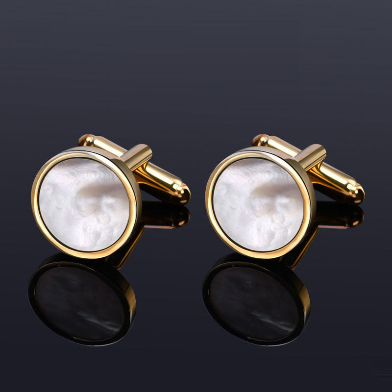 French Mother-of-pearl Inlaid Cufflinks - www.tuxedoaction.com