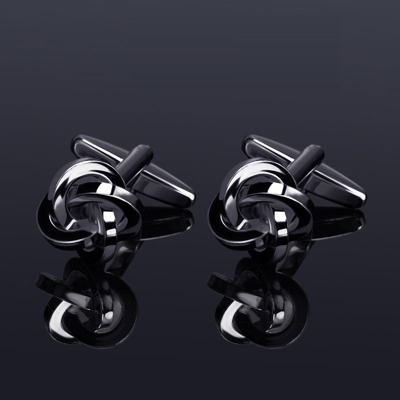 French Metal Knotted Cufflinks - www.tuxedoaction.com