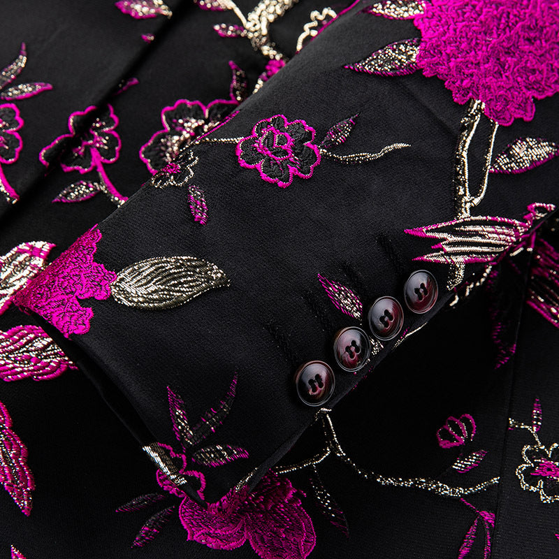 Magenta Embroidery Suit Details