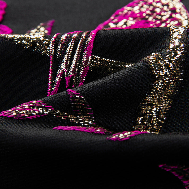 Magenta Embroidery Suit details