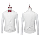 Jacquard Floral White Suit vest