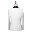 Jacquard Floral White Suit Back