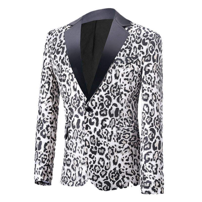 Leopard White Dinner Jacket details - 3