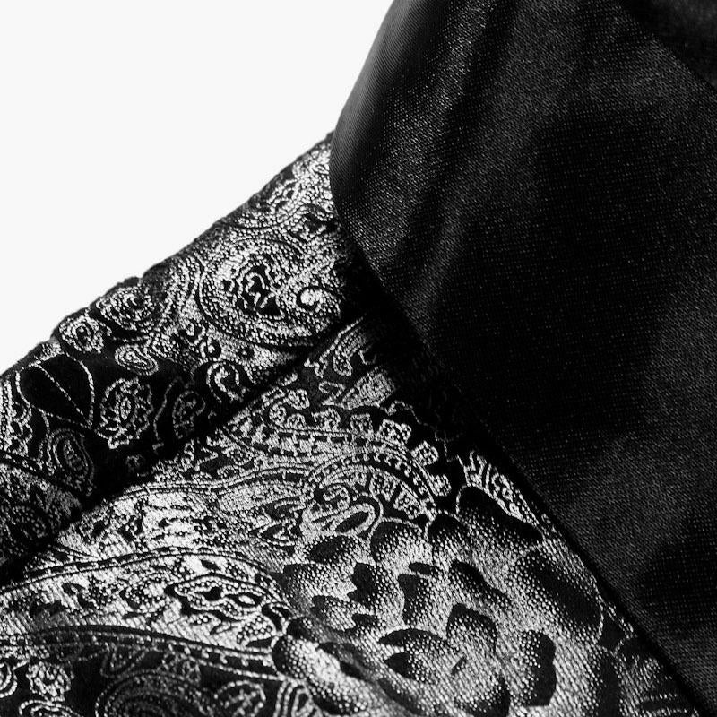 Men's Metallic Rose Print Tuxedo 2 Color Only Jacket