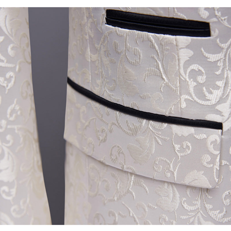 White Wedding Suit details
