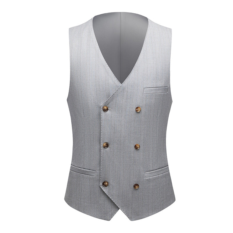 Pinstripe Light Grey Suit vest