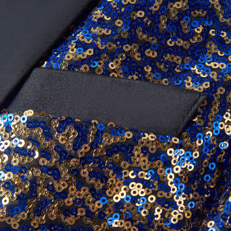 Blue and Gold Tuxedo details