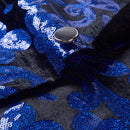 Blue Sequin Suit details