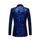 Blue Sequin Suit back