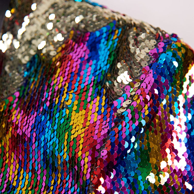 sequin rainbow tuxedo details - 1