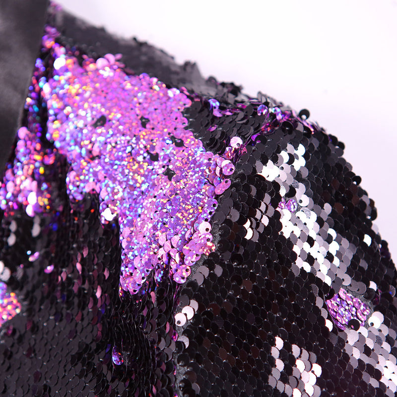 purple prom suit details - 3