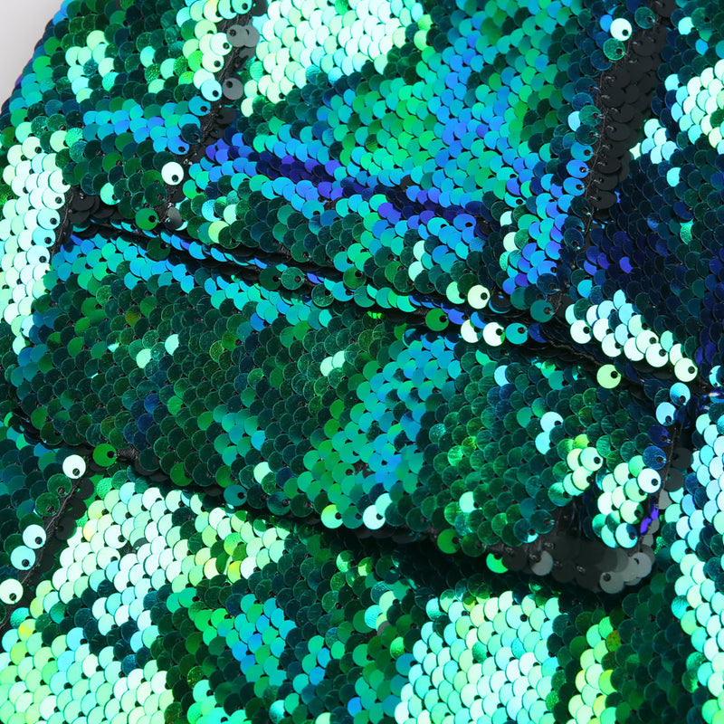 green sequin tuxedo details - 2