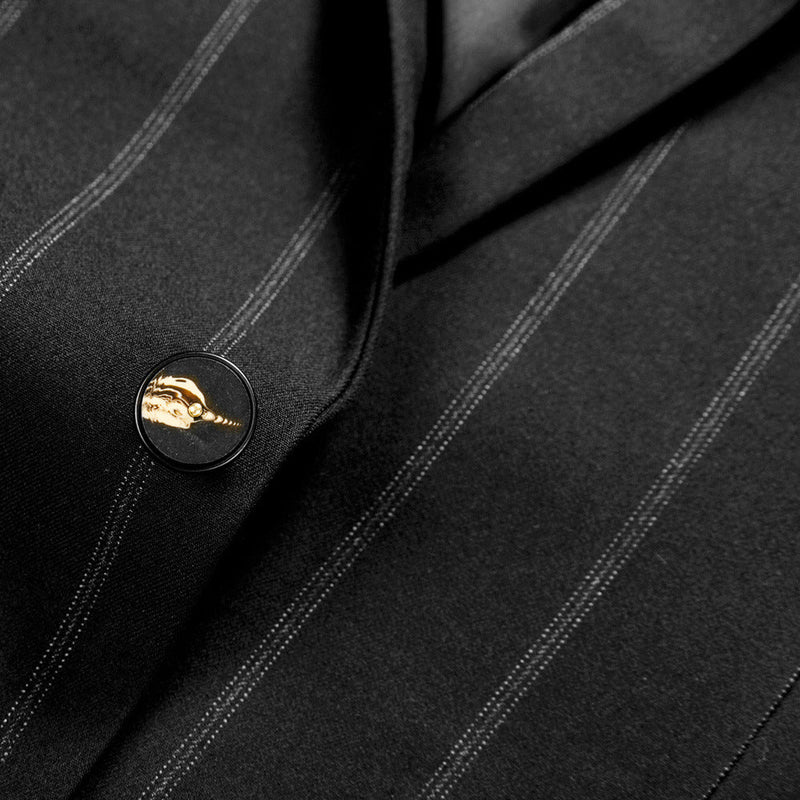 stripe black suit details - 2