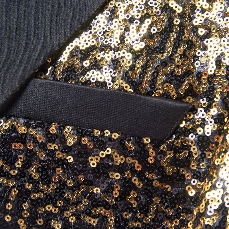  Gradient Gold and Black Suit - details