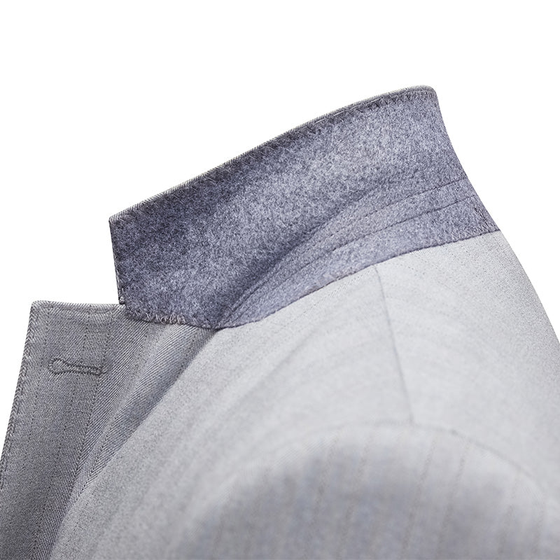 Pinstripe Light Grey Suit details - 2