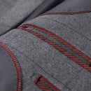 mens light grey suits details