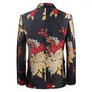  Flower Embroided Black Suit - 1