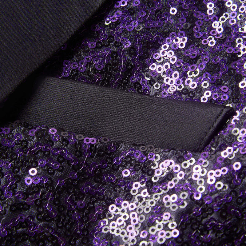 Purple and Black Suit details - 5
