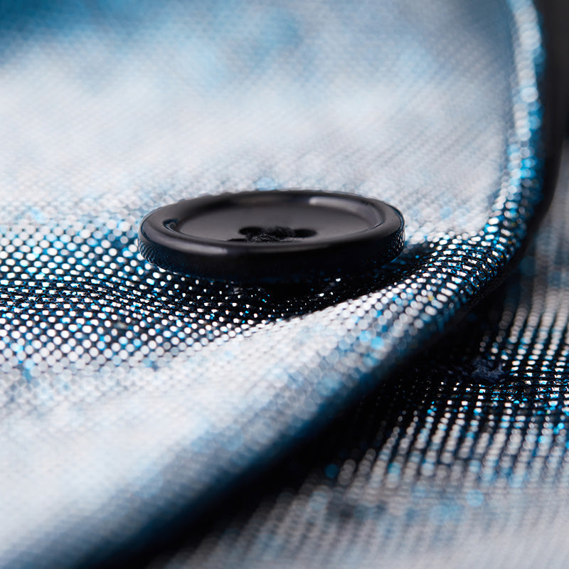 Navy Blue Sequin Tuxedo details -3