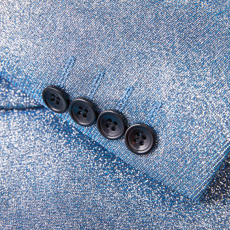 Blue Sequin Tuxedo details - 3