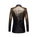 Men's Closure Collar Gradient Sequin Tuxedo Black - www.tuxedoaction.com