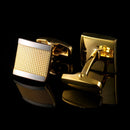 Gold French Business Cufflinks - www.tuxedoaction.com