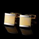 Gold French Business Cufflinks - www.tuxedoaction.com