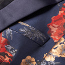 floral print blazer details - 1