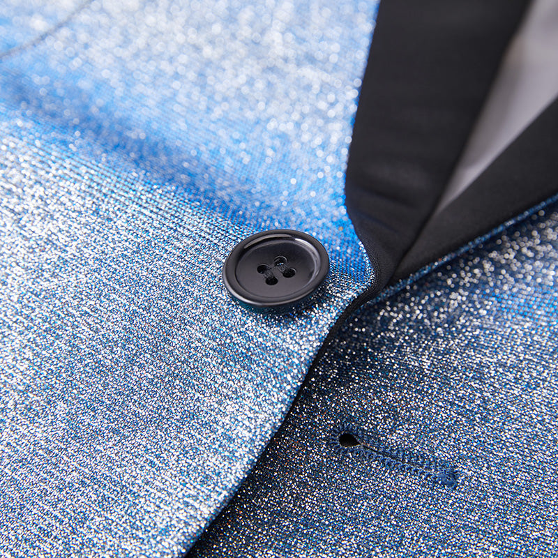 Blue Sequin Tuxedo details - 2