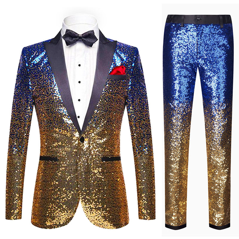 Blue and Gold Tuxedo 