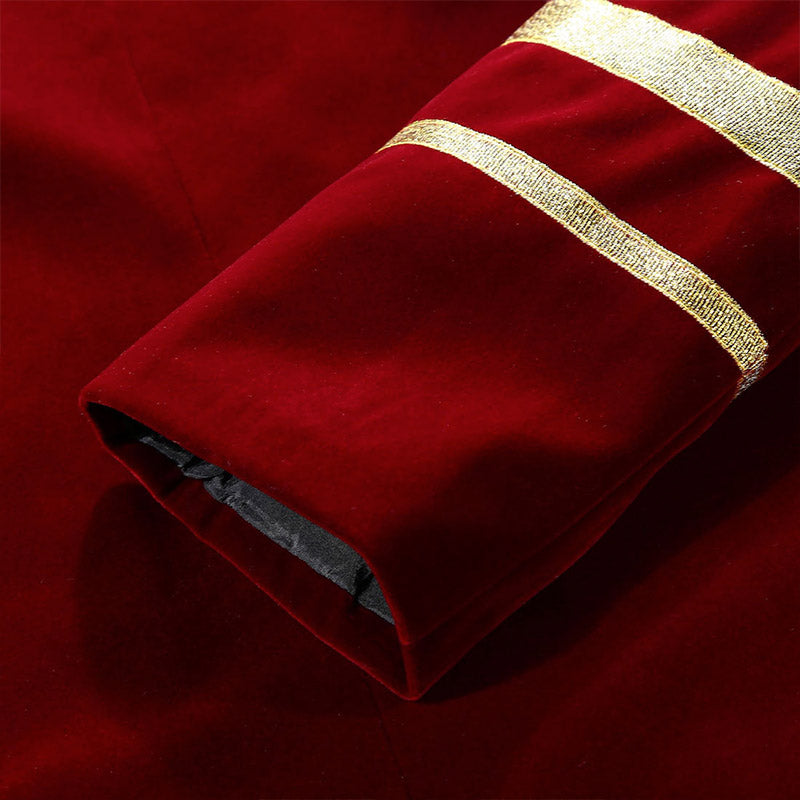burgundy jacket details - 2