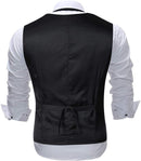 Men's Metallic Printed Vest Red-Gold - www.tuxedoaction.com