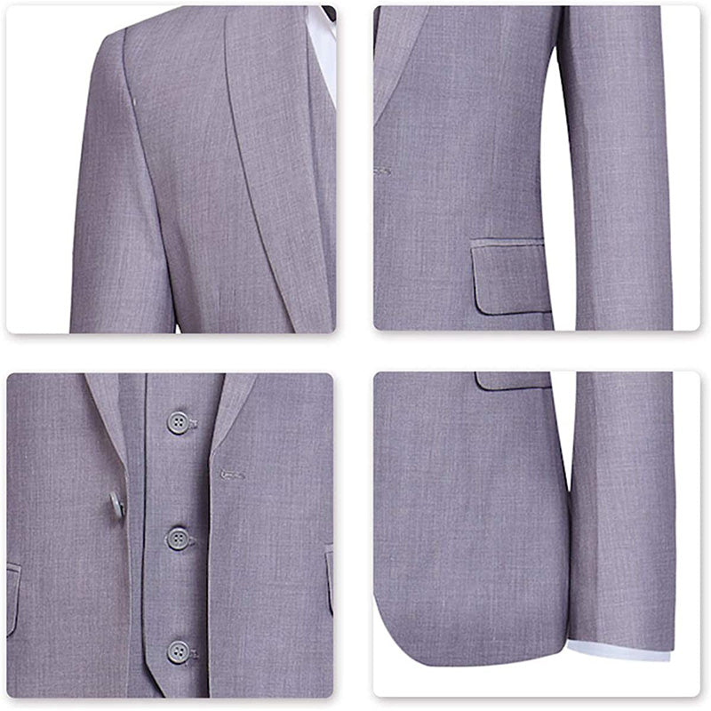 light grey tuxedo details