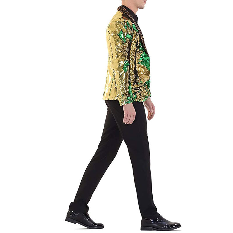 gold and green tuxedo details - 1