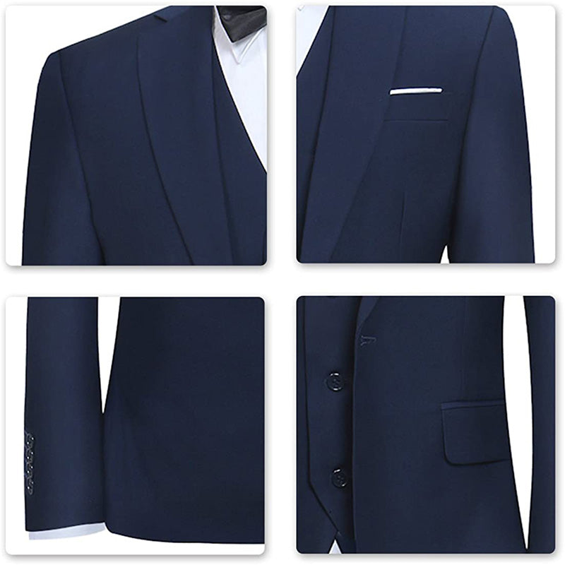 navy blue 3 piece suits details